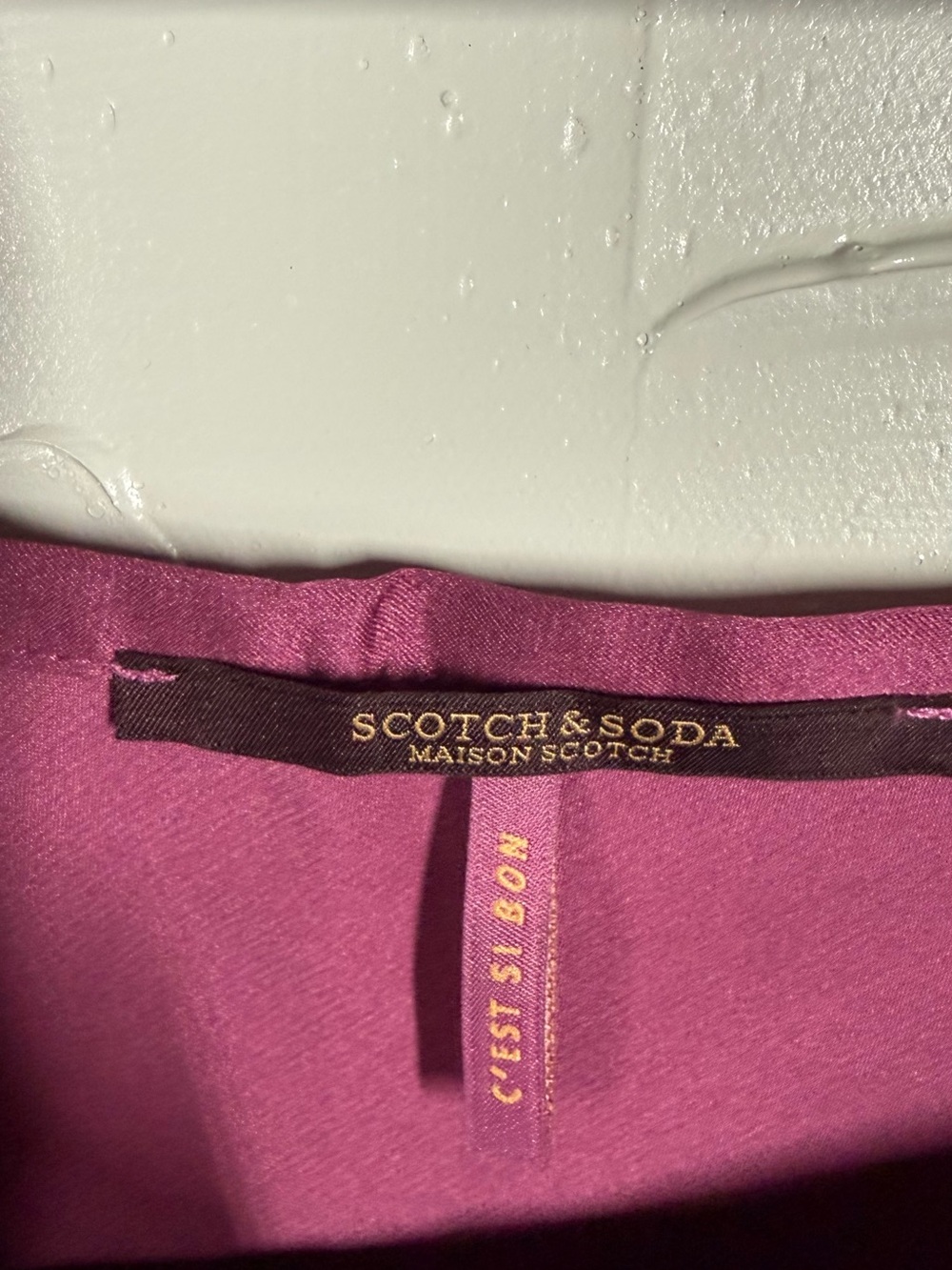 Scotch & Soda Satin A-Line Midi Skirt in Rose - Picture 6 of 8
